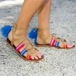 Brash Women's Rio Leg Wrap Flat Sandal